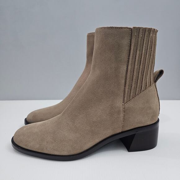 NEW Dolce Vita Linny H20 Ankle Bootie Womens 9.5 Truffle Brown Suede Waterproof - Picture 1 of 14